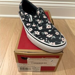 Vans Blue Floral Slip-On Shoes